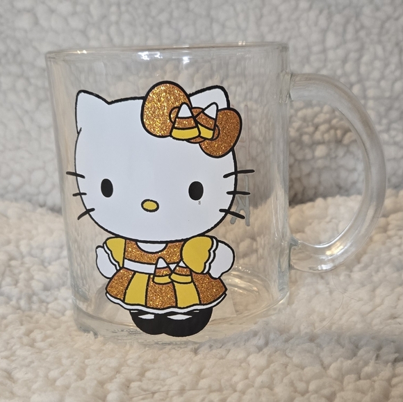 Hello Kitty Halloween Fall Glass Coffee Mug - Picture 2 of 4